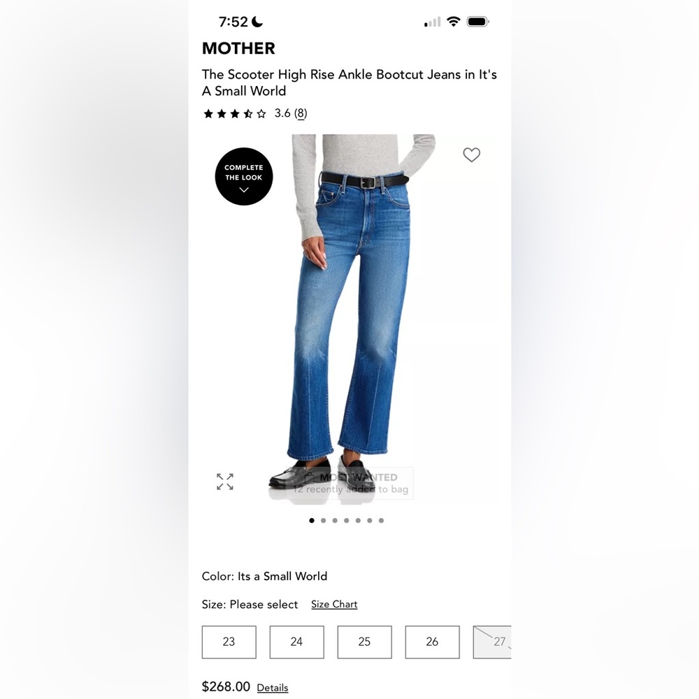 Scooter High Rise Ankle Bootcut Jeans